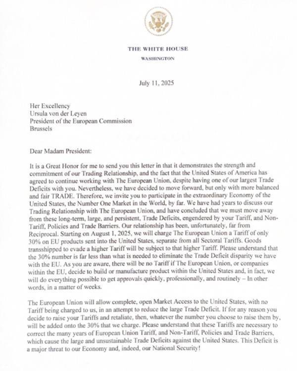 加拿大足球
_冯德莱恩回应特朗普加征30%关税:必要时将对等反制